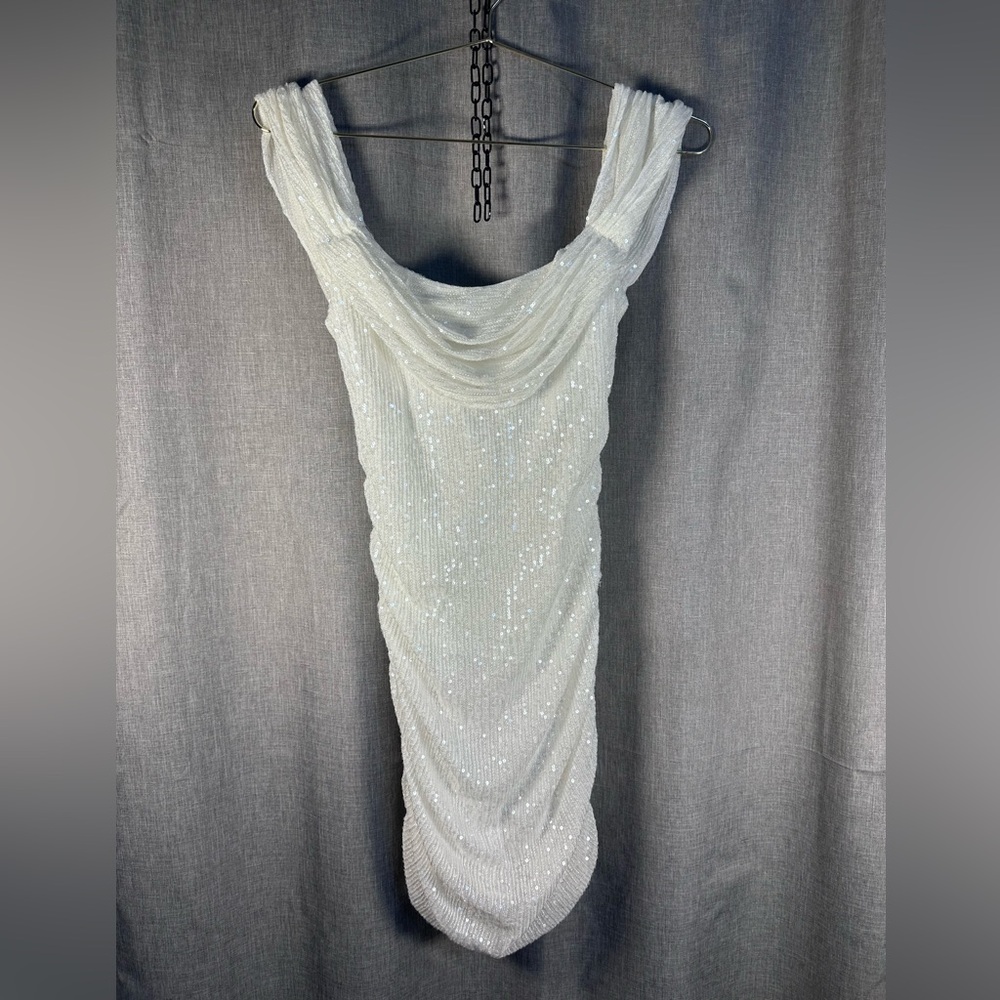 Hello Molly FREQUENT THE CLUB DRESS WHITE Size 8. NWT - Picture 10 of 12